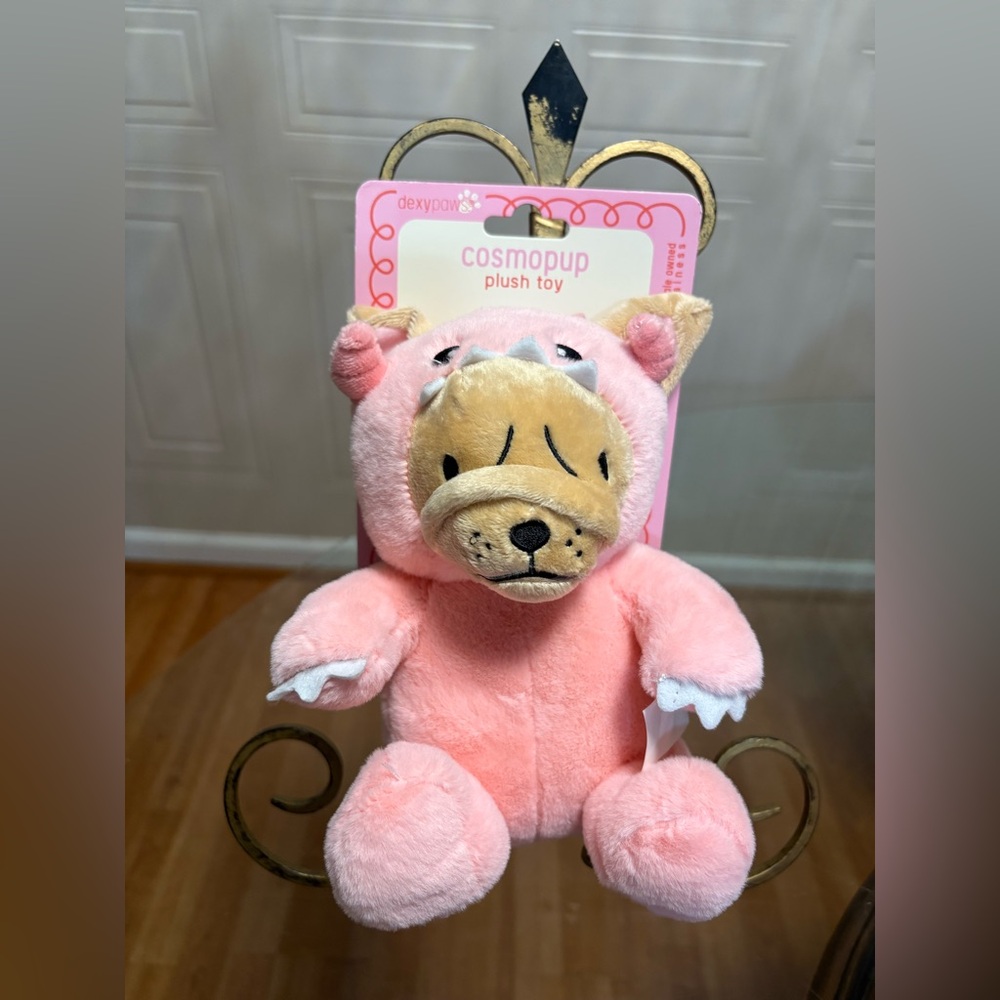 Brand New Beautiful Dexypaw Pug  Dog Toy  8 ” Clinker & Squeaker